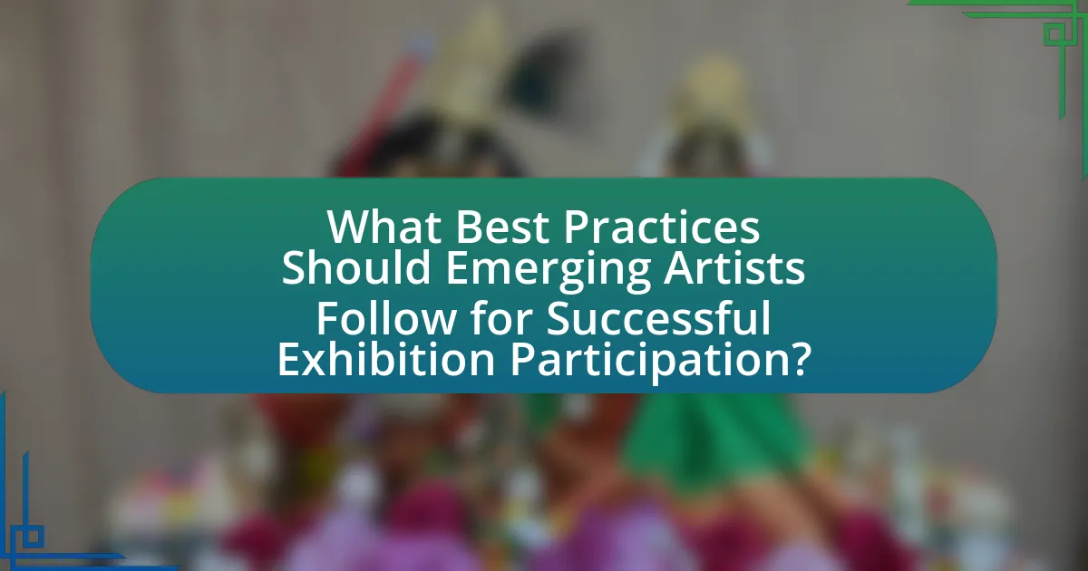 What Best Practices Should Emerging Artists Follow for Successful Exhibition Participation?