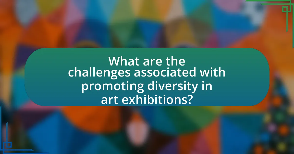 What are the challenges associated with promoting diversity in art exhibitions?
