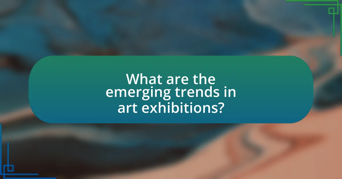 What are the emerging trends in art exhibitions?