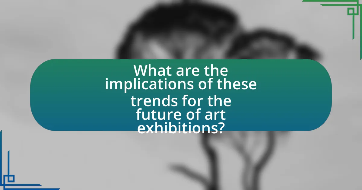 What are the implications of these trends for the future of art exhibitions?