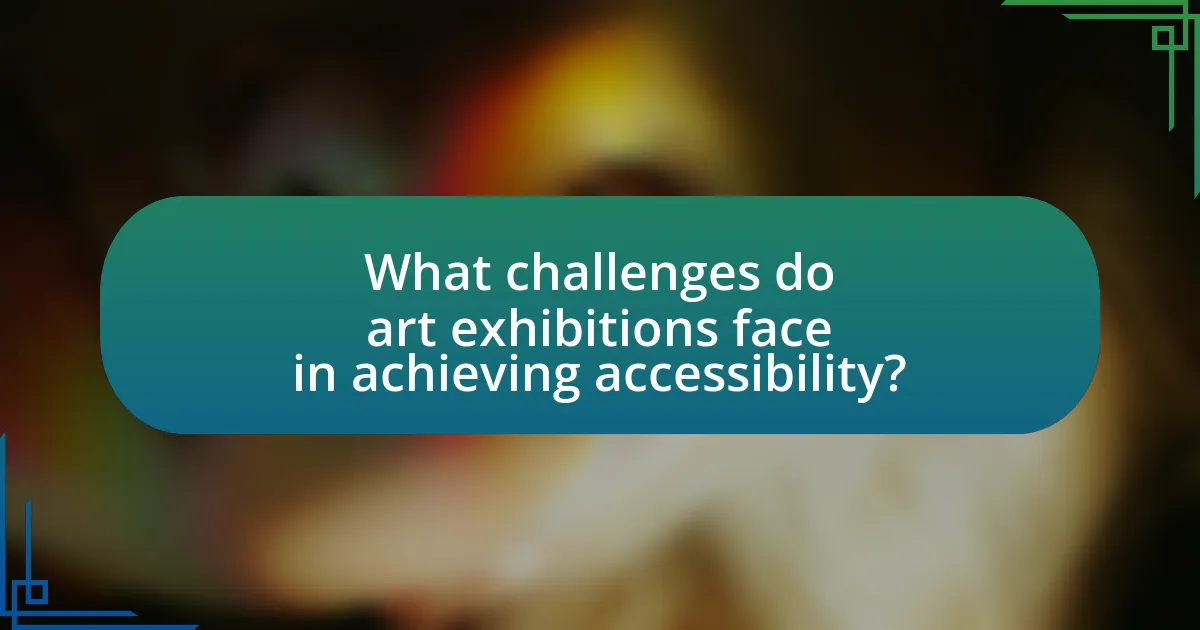 What challenges do art exhibitions face in achieving accessibility?