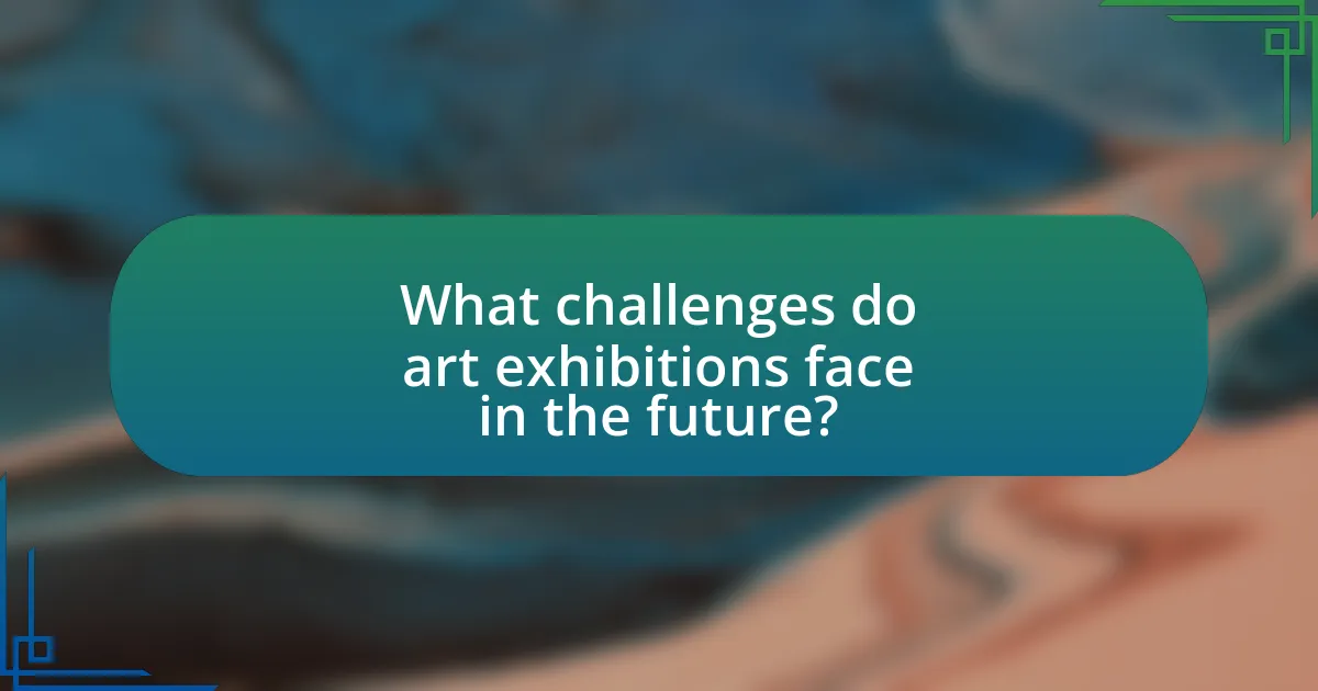 What challenges do art exhibitions face in the future?