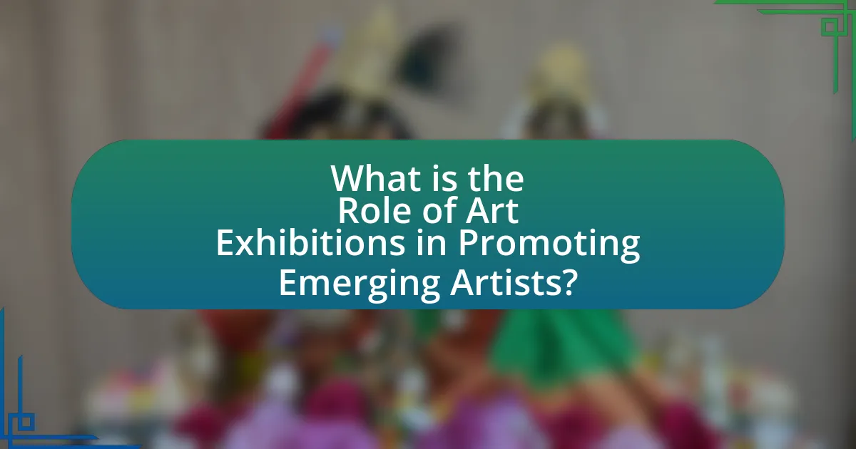 What is the Role of Art Exhibitions in Promoting Emerging Artists?